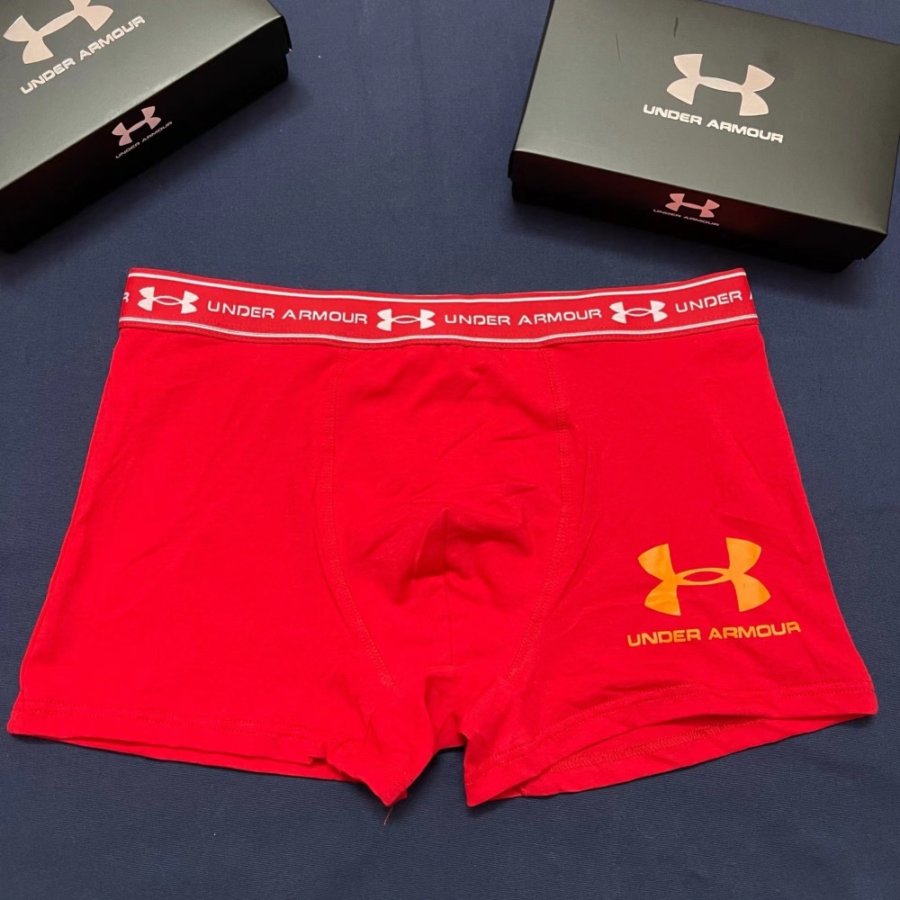 買十送一 安德瑪 熱銷 好穿 男內褲 四角內褲 純棉內褲 男仕內褲 男生內褲 舒適透氣四角褲 四角平口褲 內褲男-細節圖3