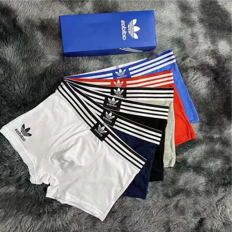 買十送一 現貨 當天出貨 愛迪達 三葉草 印花 四角內褲 棉質 正常版型 顏色多樣 好穿 現貨 熱銷 四角內褲-細節圖6
