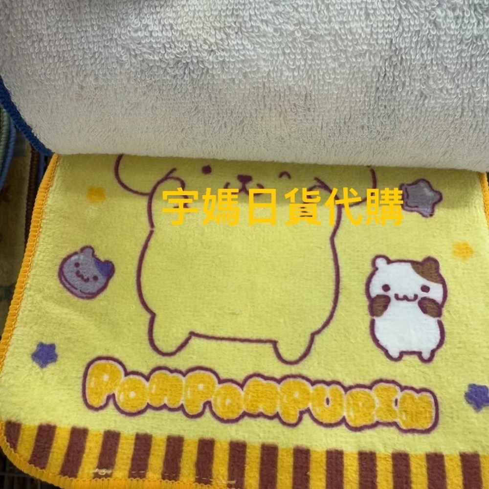 日本丸真製品 三麗鷗 吉伊卡哇 卡比之星 吉伊卡哇小毛巾 小方巾五入組-細節圖3