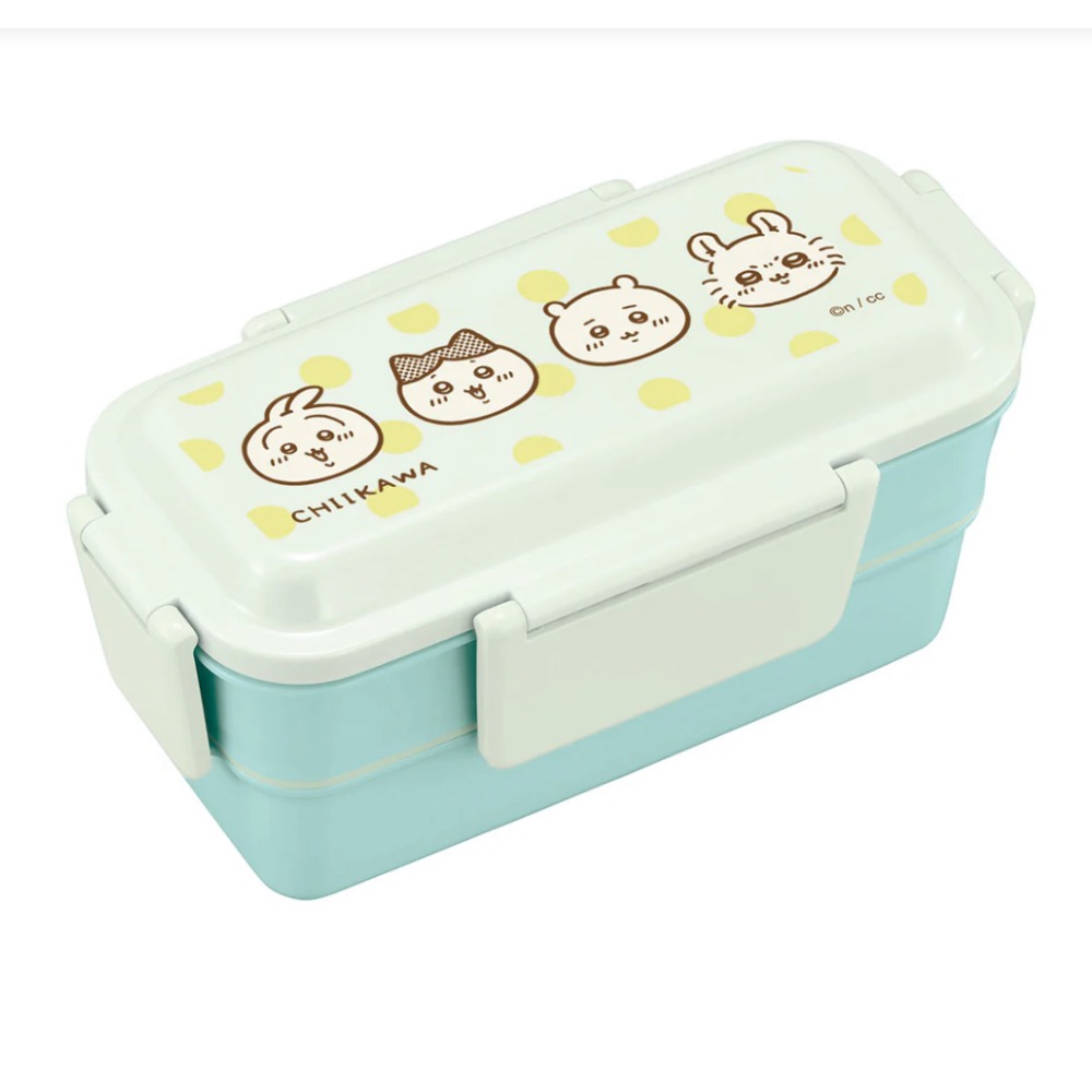 日本製藉吉伊卡哇 雙層便當盒 湯匙筷子組 兩入組便當盒-規格圖2