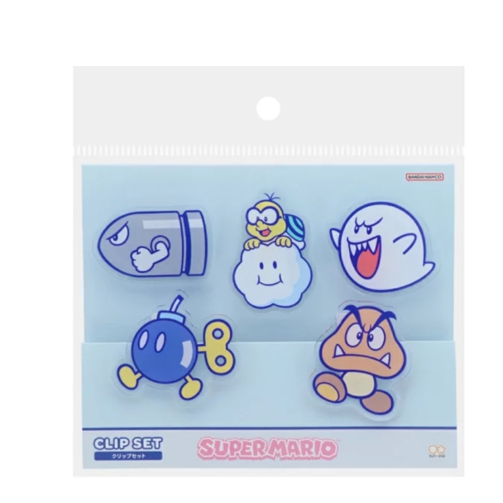日本製 任天堂 超級瑪利歐 五入造型夾子 角色便利貼128入-規格圖5