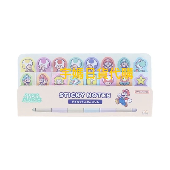 日本製 任天堂 超級瑪利歐 五入造型夾子 角色便利貼128入-規格圖5