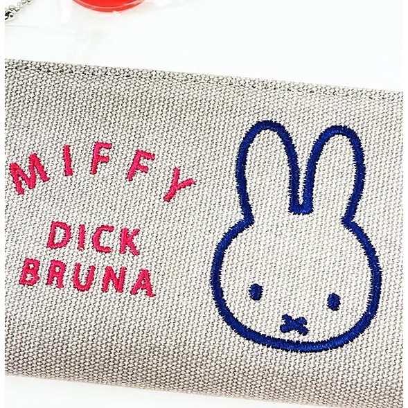 日本 Miffy 刺繡圖騰筆袋 鉛筆袋 收納袋-細節圖4