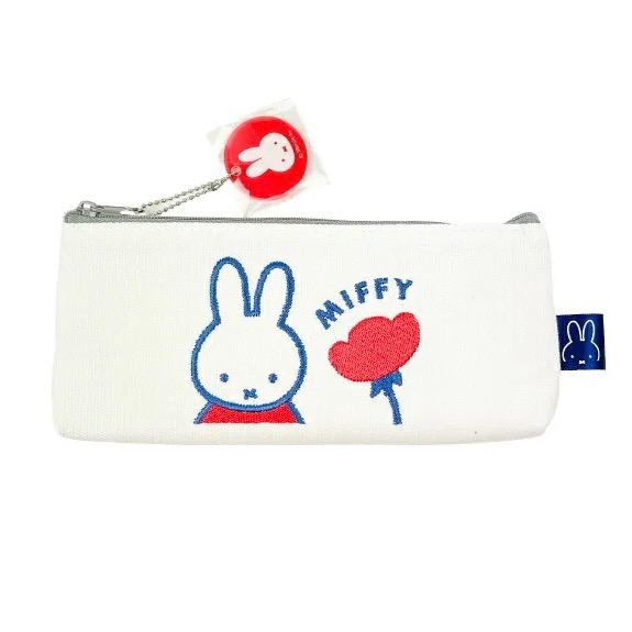 日本 Miffy 刺繡圖騰筆袋 鉛筆袋 收納袋-規格圖9