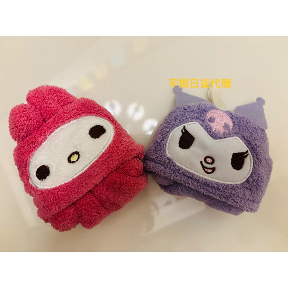 日本丸真製品 巧虎 庫洛米 美樂蒂造型收納擦手巾-細節圖3