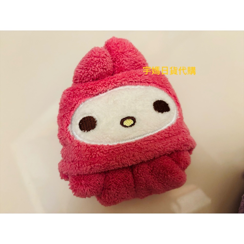 日本丸真製品 巧虎 庫洛米 美樂蒂造型收納擦手巾-細節圖5