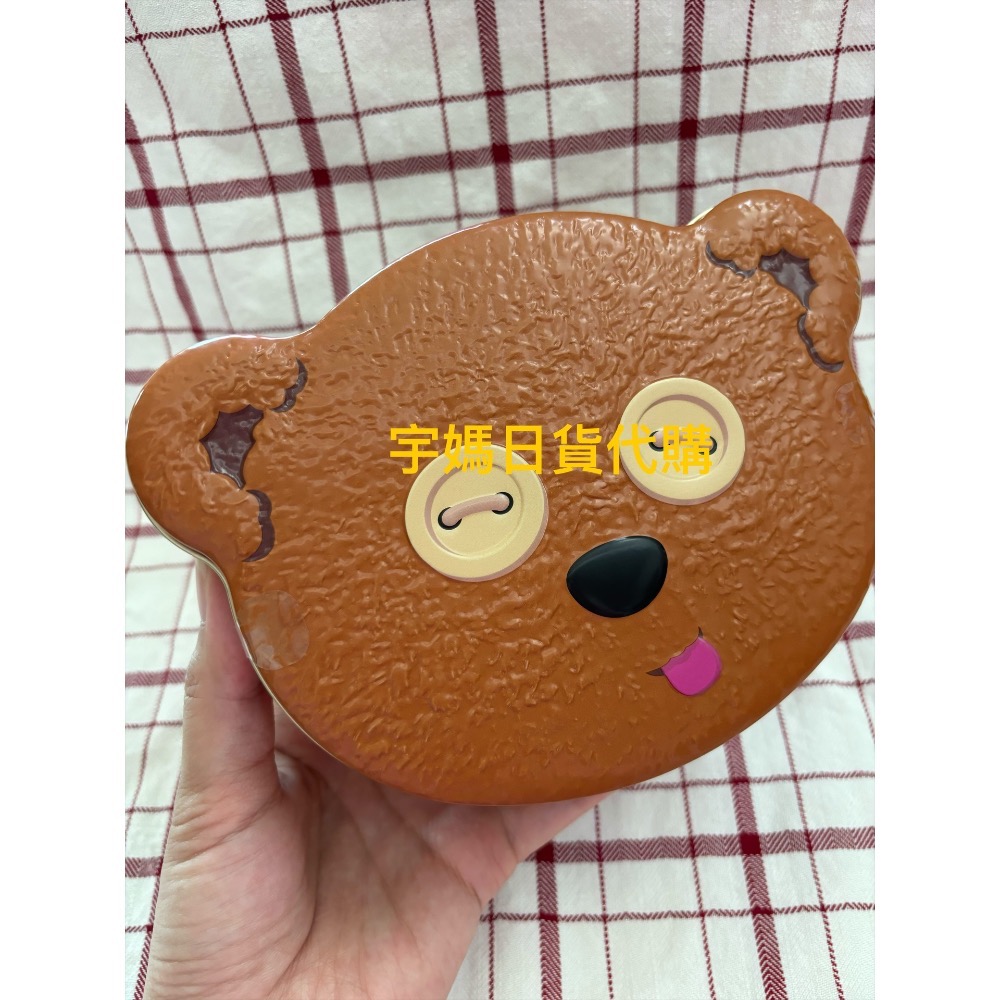 日本環球影城 提姆熊餅浮雕鐵盒禮盒 無餅乾款-細節圖2