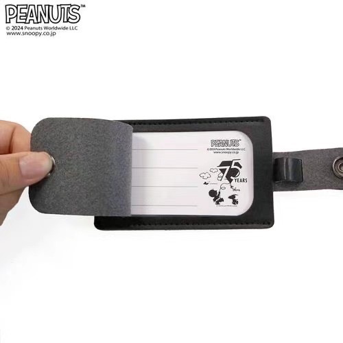 代購 史努比75週年 行李掛牌 黑色-細節圖4