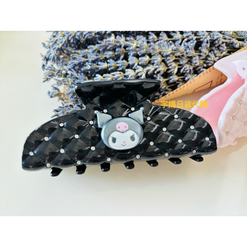 日本 三麗鷗 瀏海夾 立體 菱格紋 庫洛米 kitty 美樂蒂 大耳狗-細節圖2
