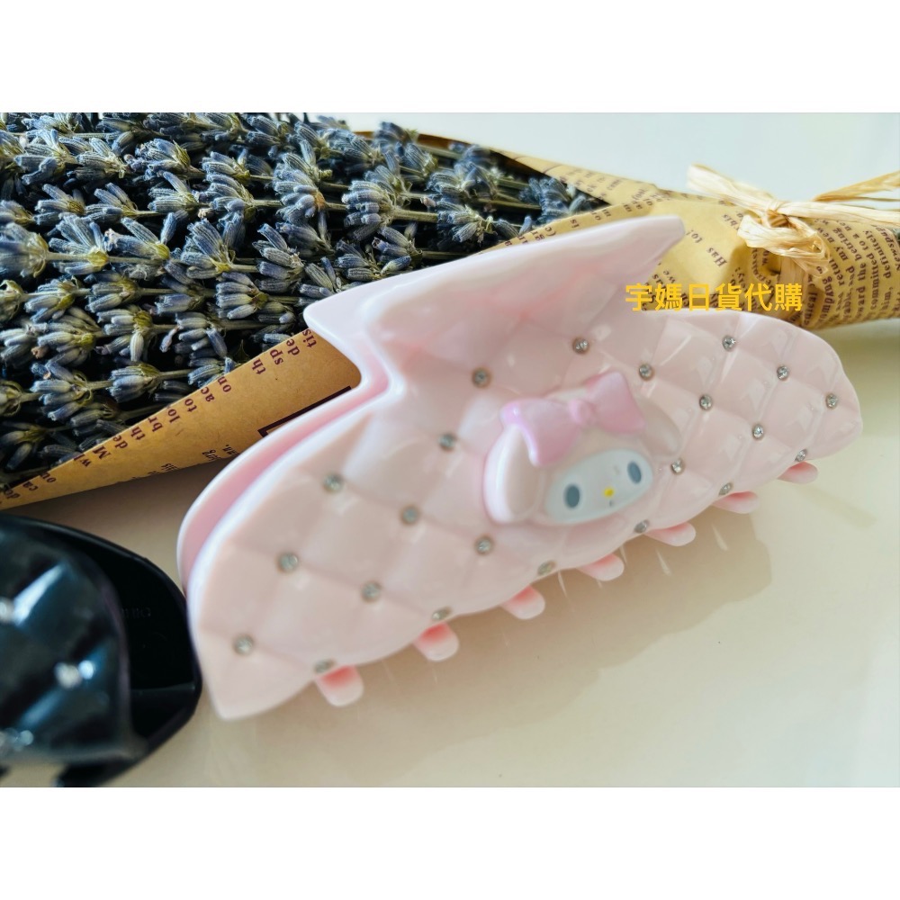 日本 三麗鷗 瀏海夾 立體 菱格紋 庫洛米 kitty 美樂蒂 大耳狗-細節圖3