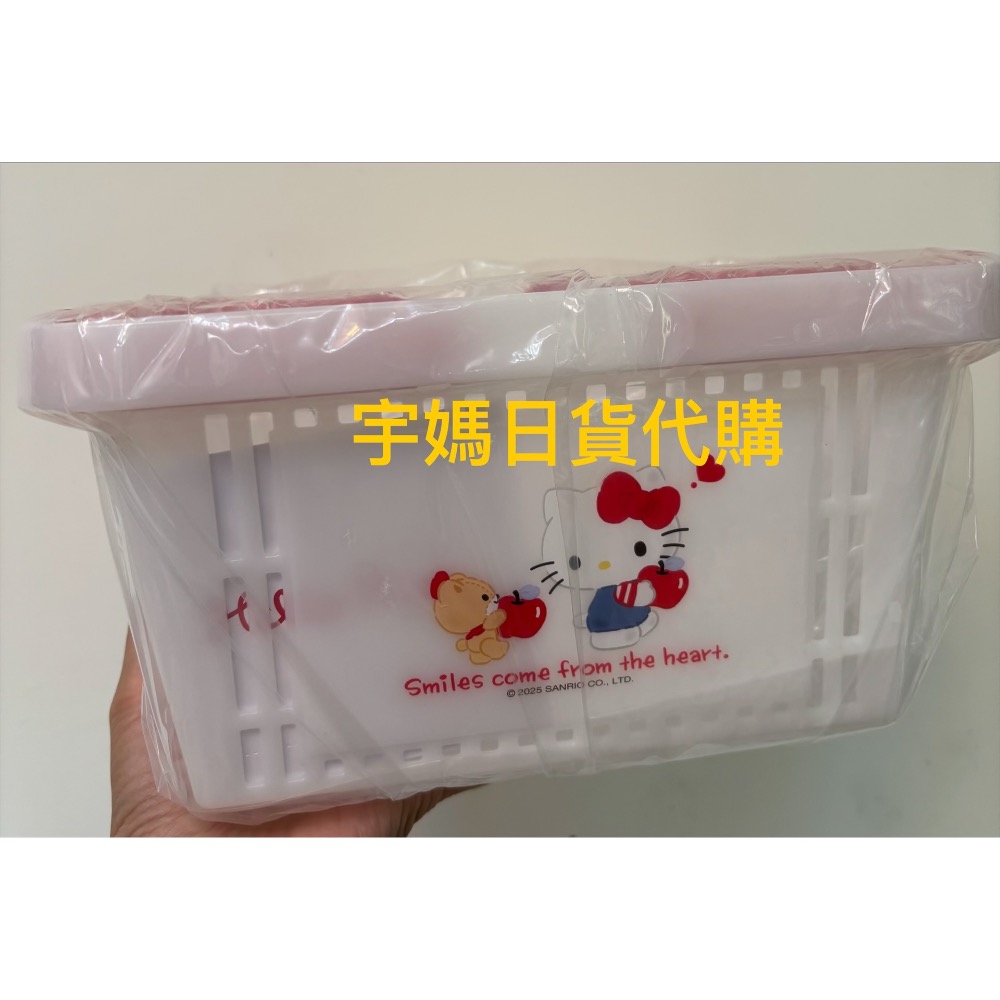 日本三麗鷗 庫洛米 kitty 大耳狗 美樂蒂收納提籃 雙面圖案 辦公室 居家小物-細節圖2