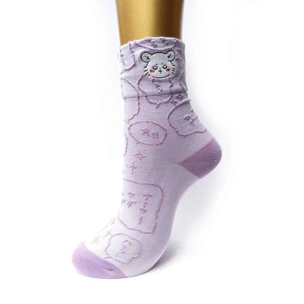 日本正版 吉伊卡哇 小八貓 兔兔 莫莫加刺繡襪 可愛😍-細節圖8