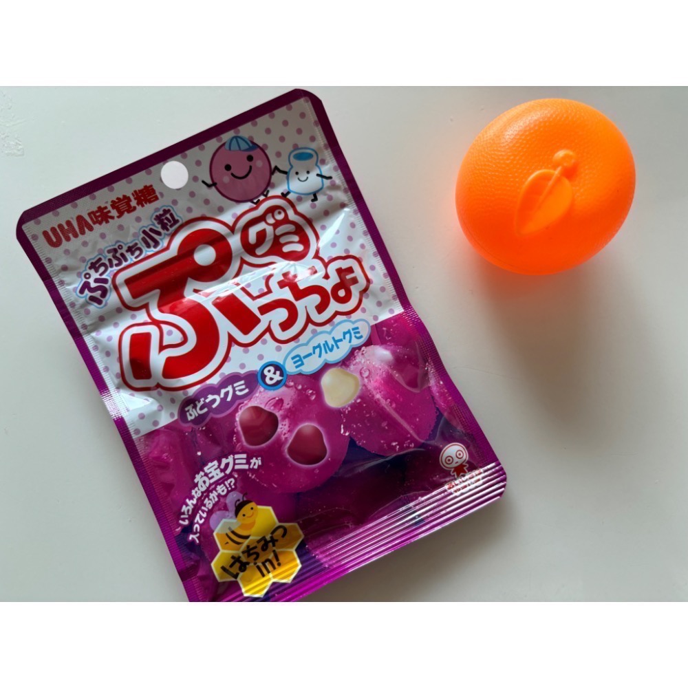 日本UHA味覺糖 覺糖綜合口味果實軟糖糖果 迷你軟糖 蜂蜜 蘇打&哈蜜瓜 葡萄&優格-細節圖3