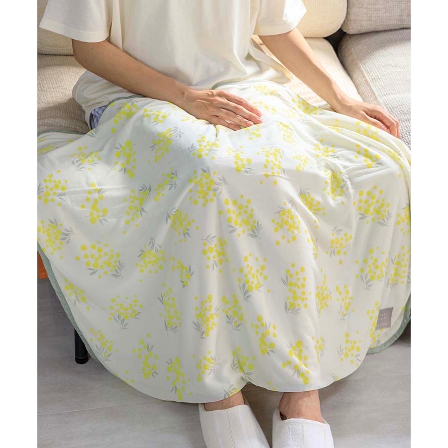 日本 Sembador Fresco COOL 涼感3 用毯（黃小花）-細節圖3