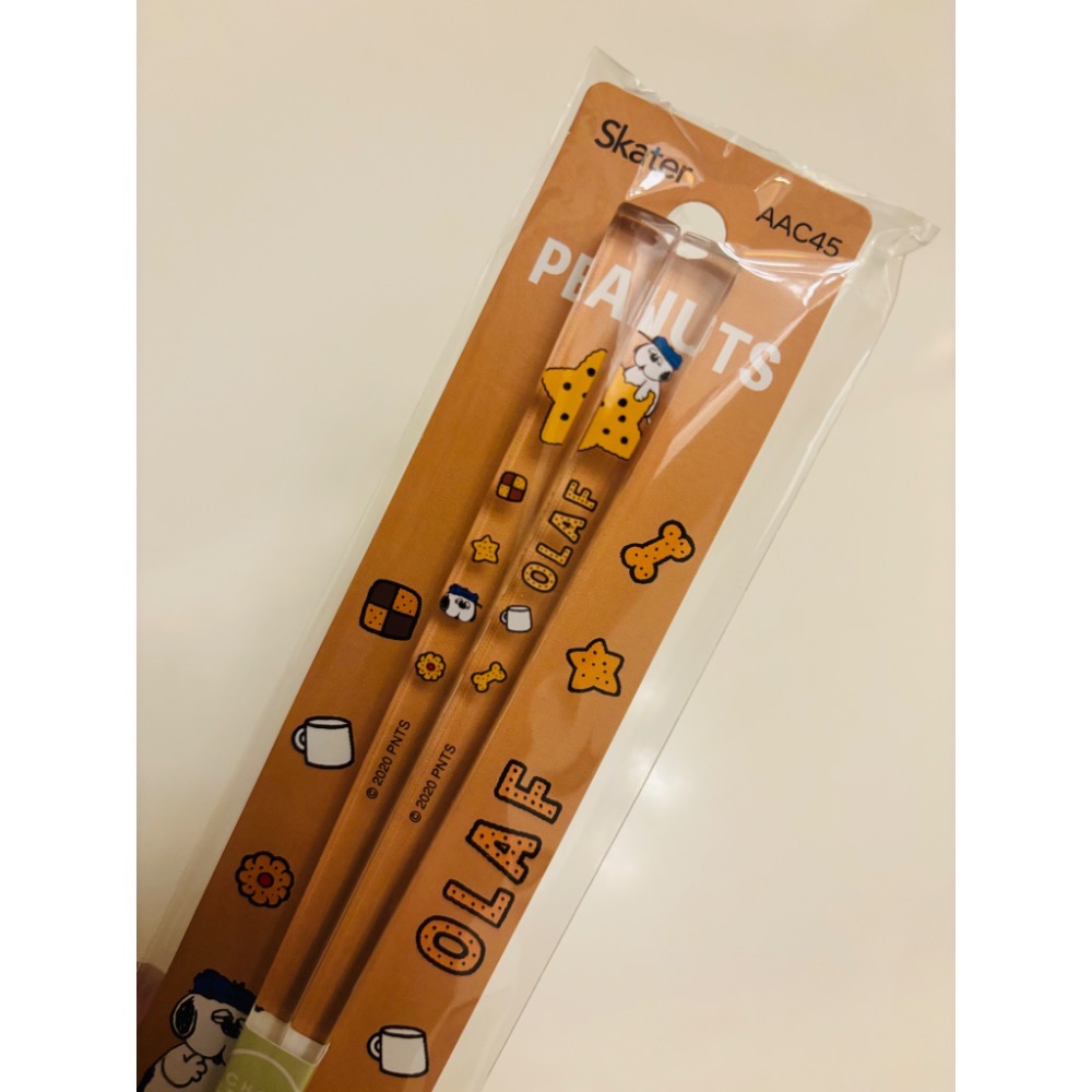 Skater日本製 史努比 歐拉夫 抗菌 透明 止滑筷（現貨-細節圖7