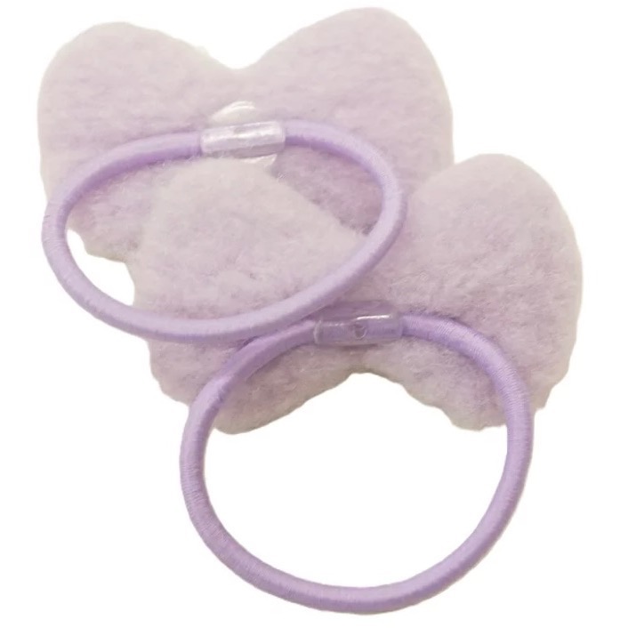 日本 三麗鷗 可愛毛絨 星星 蝴蝶結造型 髮繩 一組兩入-細節圖6