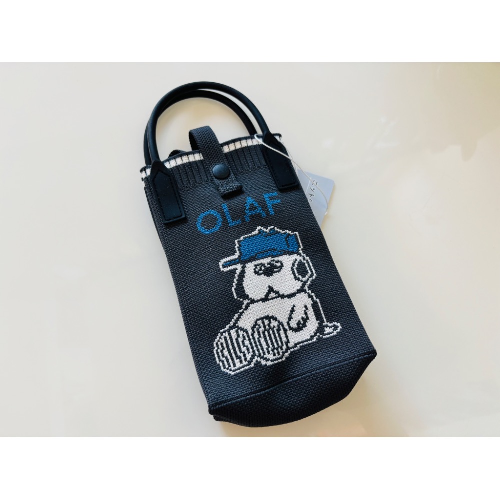 日本 正版 史努比 歐拉夫 手機 針織 小提包可單肩-規格圖6