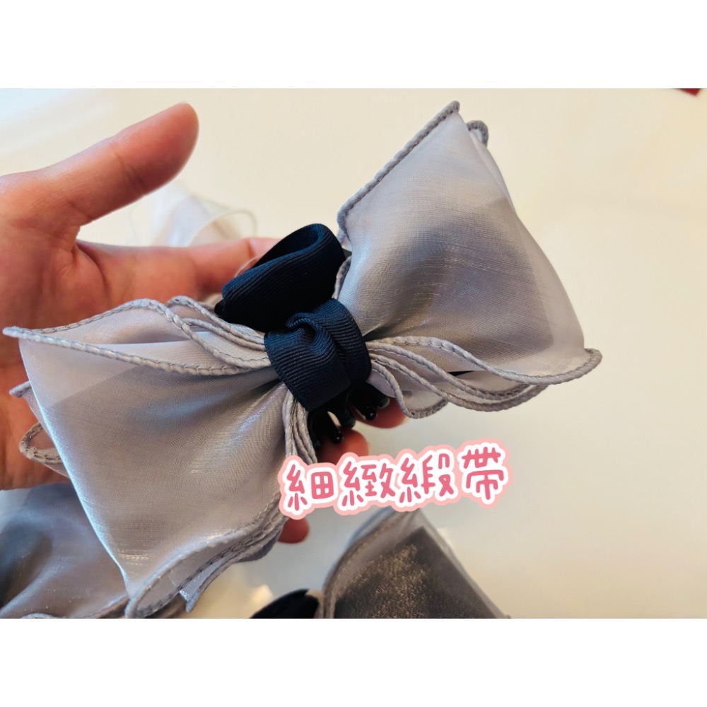 日本製 氣質 浪漫 雙層蝴蝶結 髮夾-細節圖3