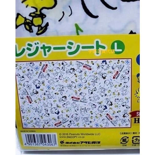 日本 史努比 野餐墊2-3人用 輕巧款-細節圖3