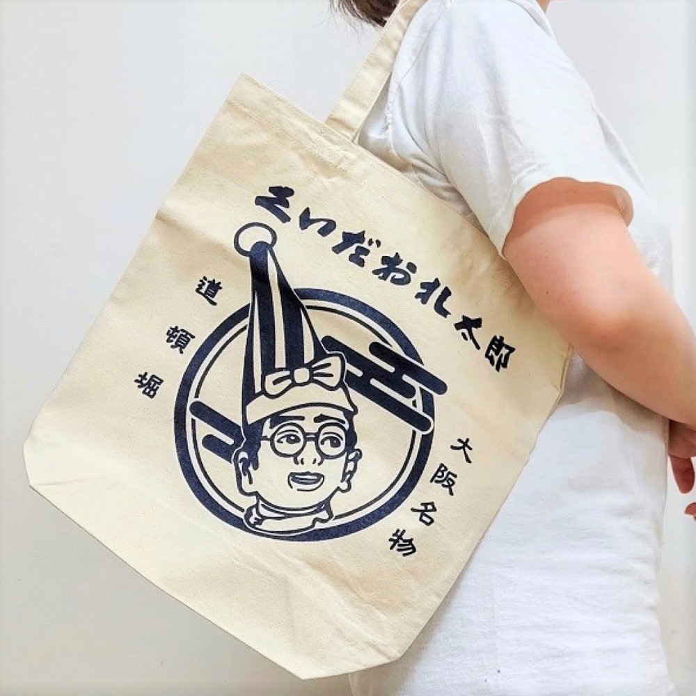 Pelo日本代購 預購 大阪 食倒太郎 手提袋 TOTO包 托特包 大阪伴手禮 土產 特產 禮物 袋子 白色 書包-細節圖3