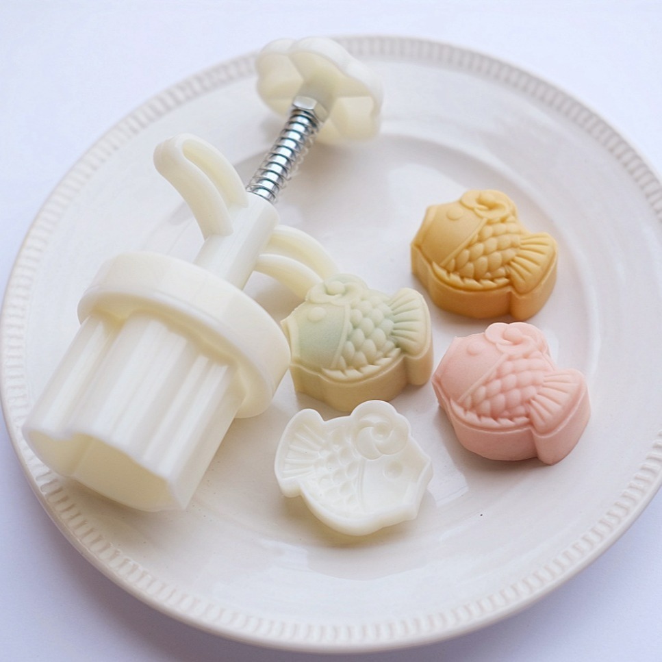 ◎20~30g◎玫瑰錦鯉造型月餅模(1桶+1花片)/食品級手工模/冰皮月餅模/綠豆糕模-細節圖4