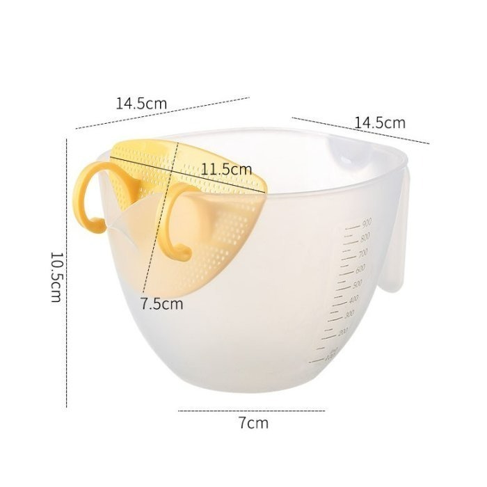 過濾量杯帶刻度打蛋碗/廚房蛋液去筋過濾杯/蛋沫攪拌碗/烘焙刻度量杯-細節圖9