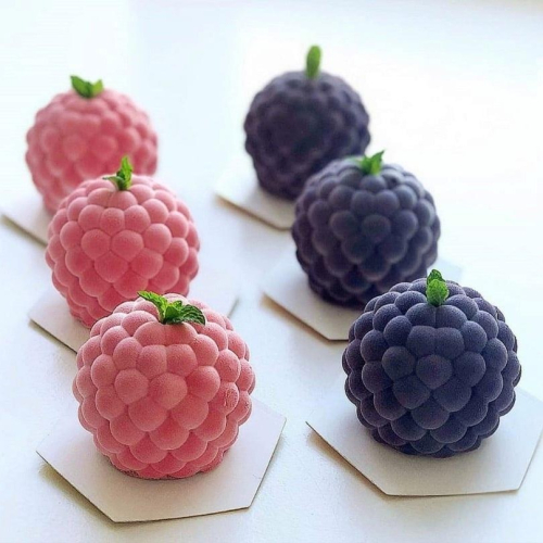 ▪4連▪樹莓水果慕斯蛋糕液態矽膠模具/翻糖液體矽膠模/法式慕斯甜品網紅造型布丁果凍奶酪模具/手工皂模