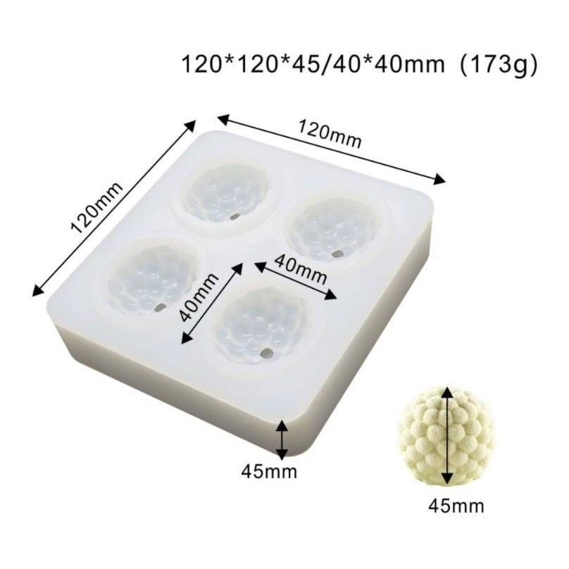 ▪4連▪樹莓水果慕斯蛋糕液態矽膠模具/翻糖液體矽膠模/法式慕斯甜品網紅造型布丁果凍奶酪模具/手工皂模-細節圖5