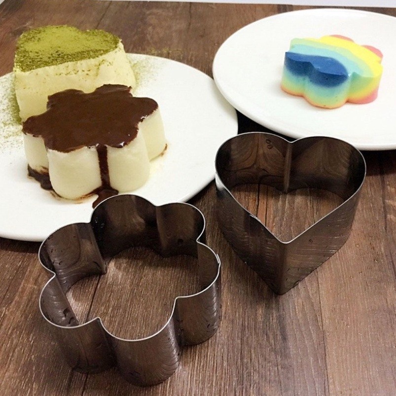 ▪圓/心/花/方型4款任選▪3寸不銹鋼慕斯圈附推片/飯糰模具/蔬菜切模餅乾模-細節圖3