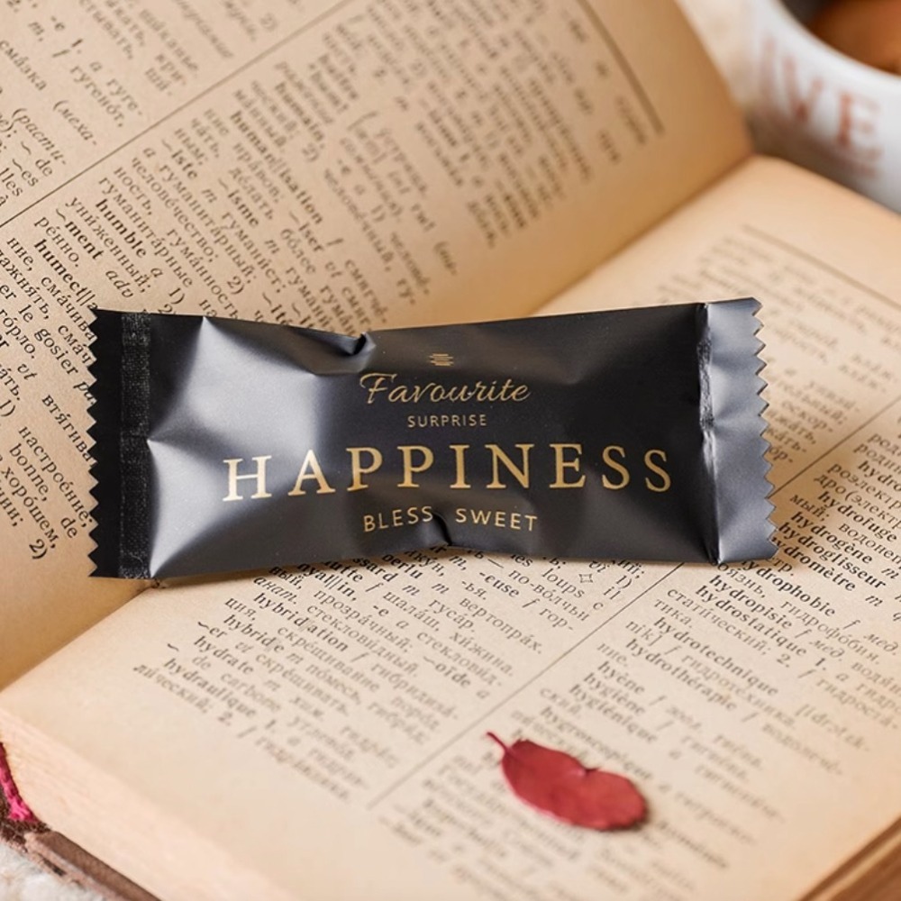 ▪4*9.5cm▪奢華黑金紅加厚牛軋糖鋁箔包裝袋(約100只入)/食品級糖果機封袋/南棗核桃糕CPP霧光膜糖袋-細節圖6