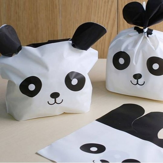 粉色小貓or黑色熊貓可立式點心袋/曲奇餅乾袋/糖果西點袋/喜糖袋/禮品袋-細節圖2