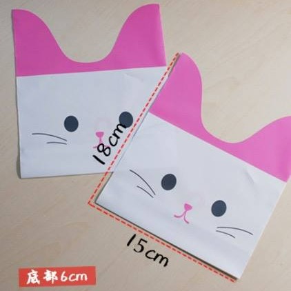 粉色小貓or黑色熊貓可立式點心袋/曲奇餅乾袋/糖果西點袋/喜糖袋/禮品袋-細節圖6