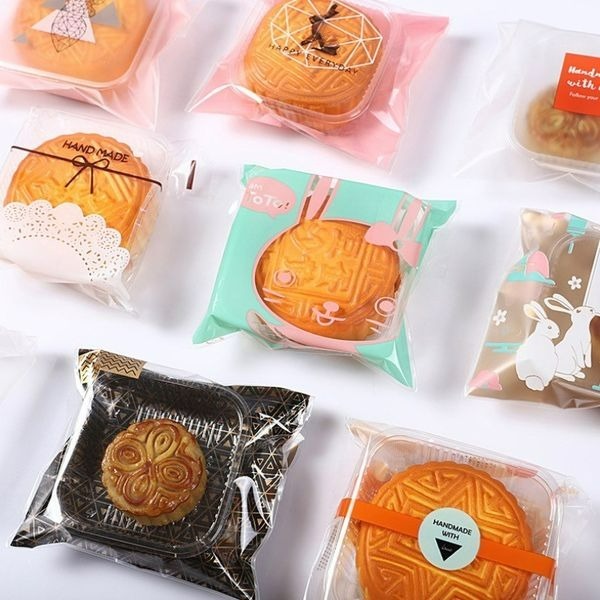 ▪11.5*11.5+4cm▪中秋月餅包裝自黏袋/蛋黃酥食品袋/餅乾袋/點心糖果袋/花茶茶葉自黏袋-細節圖2