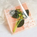 ▪10*10+3cm▪蕾絲系列曲奇餅乾自黏袋/餅乾袋/禮品包裝袋(100只入)-規格圖2