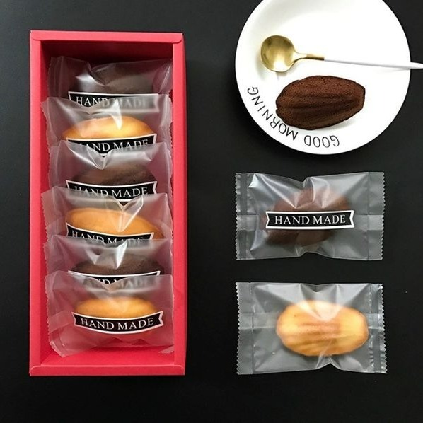 ▪ 7*12cm▪透明&磨砂半透明款瑪德蓮費南雪包裝機封袋(約100只入)/方塊酥曲奇餅點心袋/鳳梨酥餅乾袋/雪花酥-細節圖3