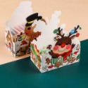 ◎5套入◎聖誕款式糖果船盒套裝(附透明opp袋)/麋鹿薑餅人卡通餅乾零食盒/兒童伴手禮盒子-規格圖1