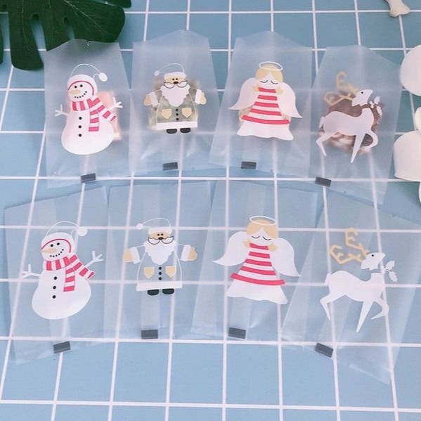 ▪7*10cm▪聖誕節冬日物語磨砂機封袋(4款混搭約100入/食品機封袋/餅乾袋/點心糖果袋/花茶茶葉袋-細節圖3