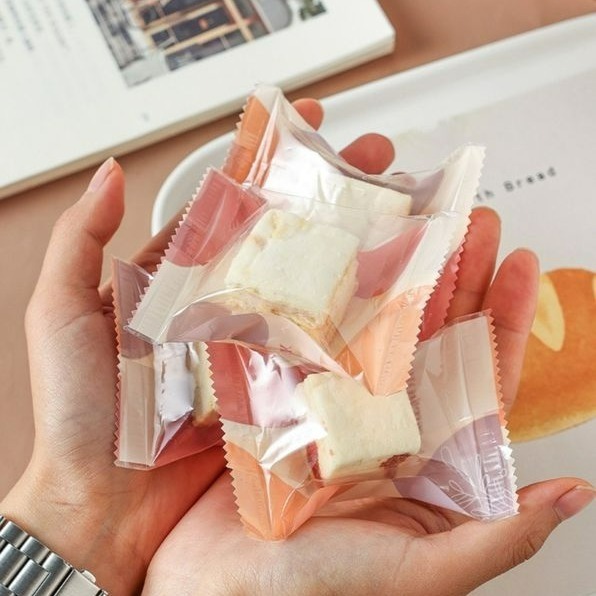 7*10cm▪莫藍迪北歐四款合一機封袋(約100只混入)/牛軋糖方塊酥曲奇餅點心袋/巧克力雪花酥鳳梨酥餅乾袋-細節圖3