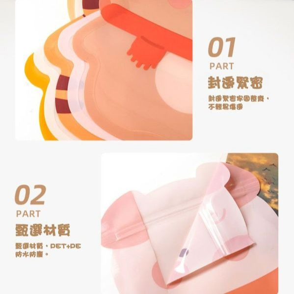 ◎混裝10只入◎兒童節可愛卡通可立式夾鍊袋/可愛卡通小兔子牛軋糖果食品自封禮品袋/創意烘焙包裝袋/糖果曲奇袋子-細節圖3