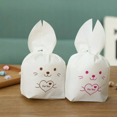 創意FOR YOU兔耳朵自立式禮品包裝袋/糖果袋/回禮袋/餅乾袋