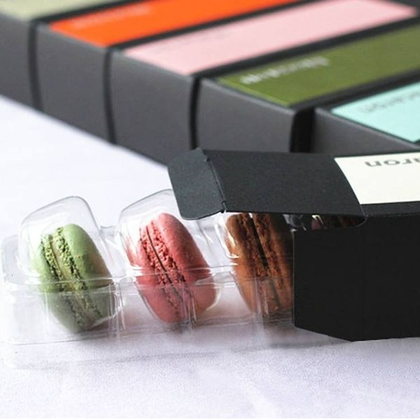 ▪3套入▪六粒裝馬卡龍盒曲奇餅乾盒/抽屜式吸塑馬卡龍包裝盒/西點小蛋糕點心紙盒-細節圖3