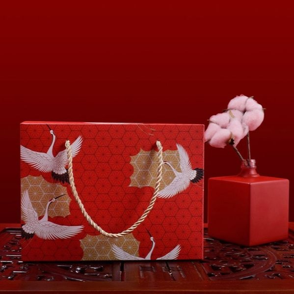 ▪5入▪中國風百花齊放&吉祥仙鶴雪Q餅牛軋糖包裝提盒/鳳梨酥包裝盒紙盒/新年節慶白卡紙點心禮盒-細節圖3