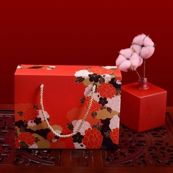 ▪5入▪中國風百花齊放&吉祥仙鶴雪Q餅牛軋糖包裝提盒/鳳梨酥包裝盒紙盒/新年節慶白卡紙點心禮盒-細節圖4