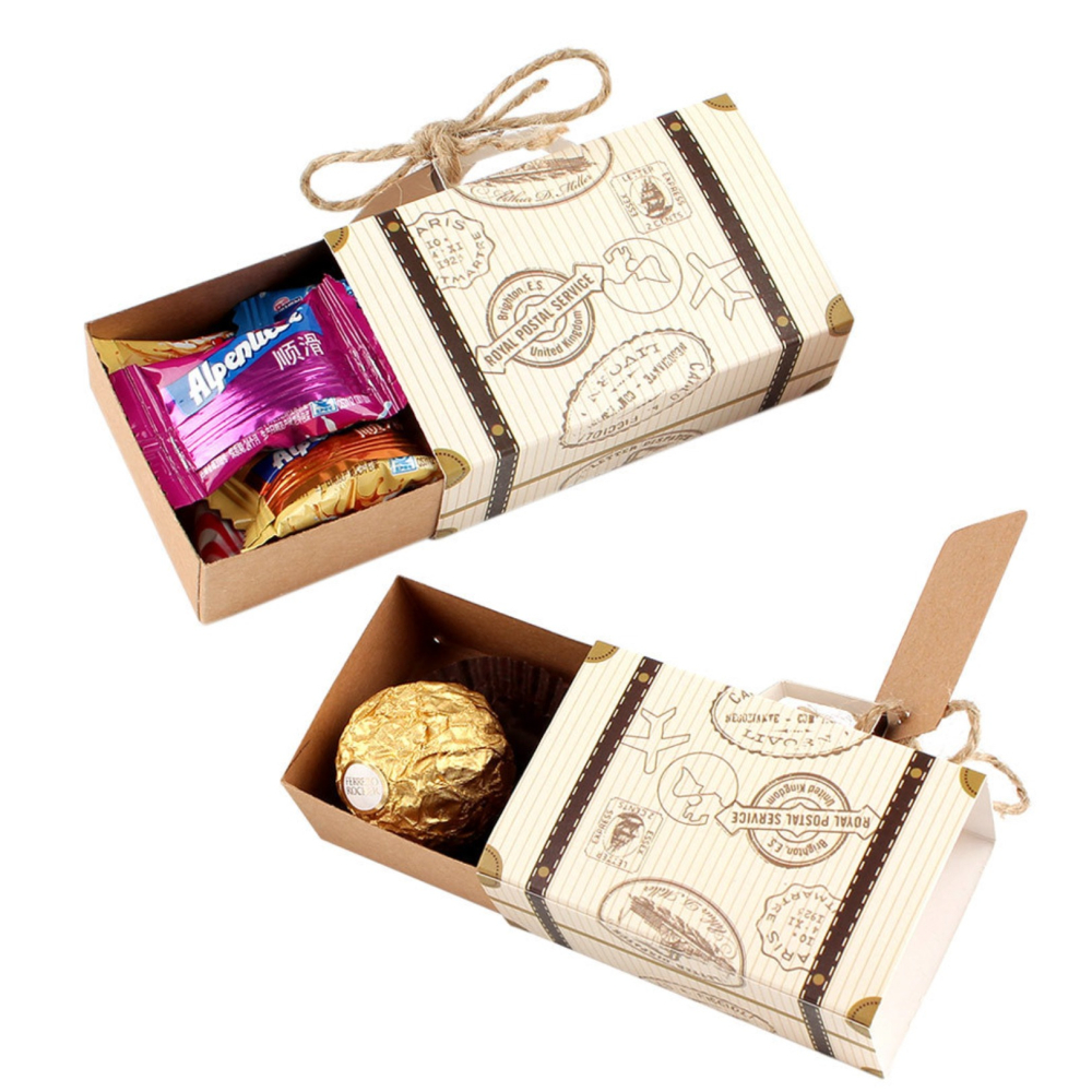 ◎10入◎迷你旅行箱抽屜式糖果盒/行李箱創意禮品盒/巧克力牛軋糖喜糖盒/烘焙西點婚慶包裝盒-細節圖5