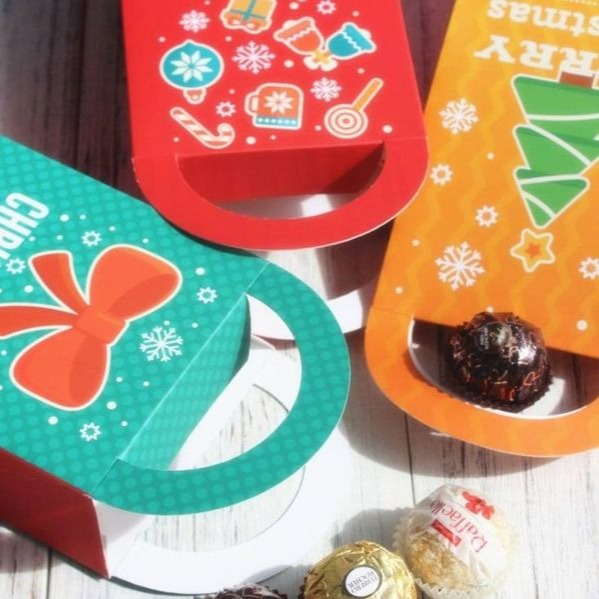 ◎3只入◎聖誕節禮品糖果手提盒/聖誕雪人蝴蝶結禮盒/餅乾盒子/聖誕樹伴手禮盒/長盒-細節圖3