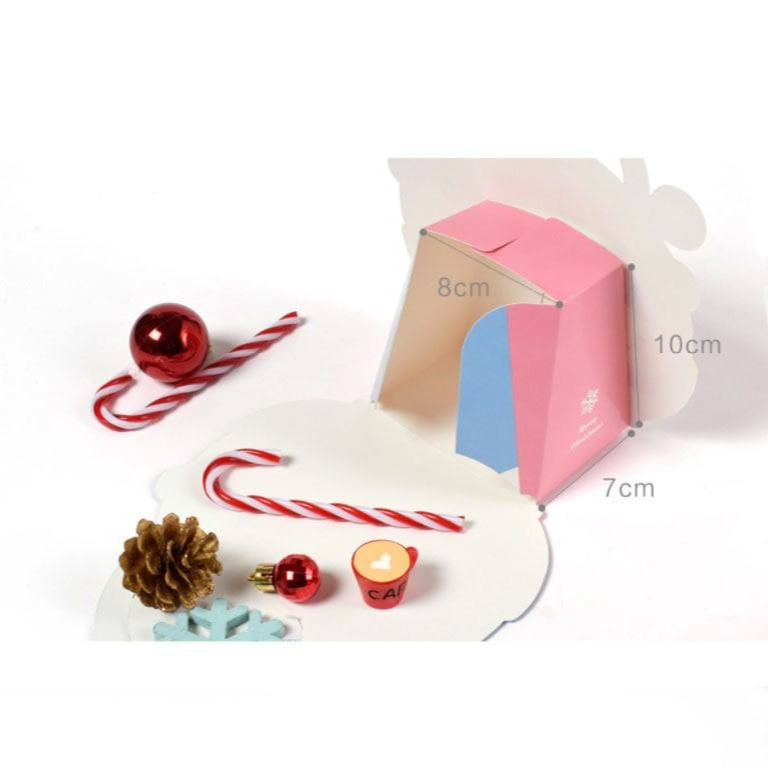 ◎5只入◎韓版原創聖誕禮品盒/聖誕節烘焙包裝紙盒/手提聖誕節平安夜禮物盒-細節圖6