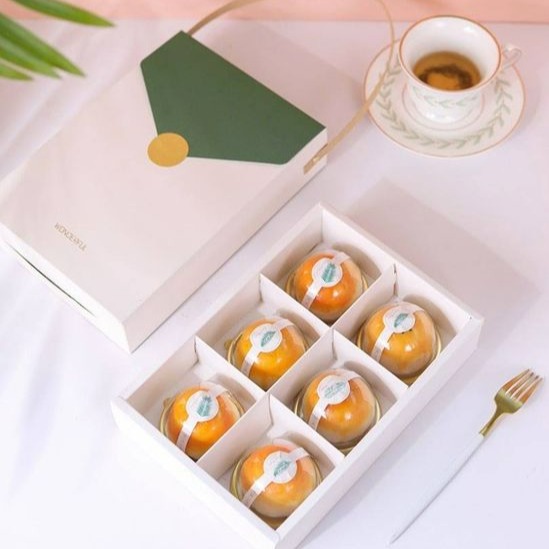 ◎3入◎50克六粒裝清新綠白手禮盒/牛軋糖提盒/鳳梨酥雪媚娘綠豆糕手提禮物盒/DIY創意糖果禮品盒-細節圖2