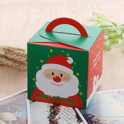 ▪5只入▪韓版聖誕老人蘋果紙盒/禮品盒/糖果盒/cupcake禮盒/餅乾牛軋糖巧克力盒