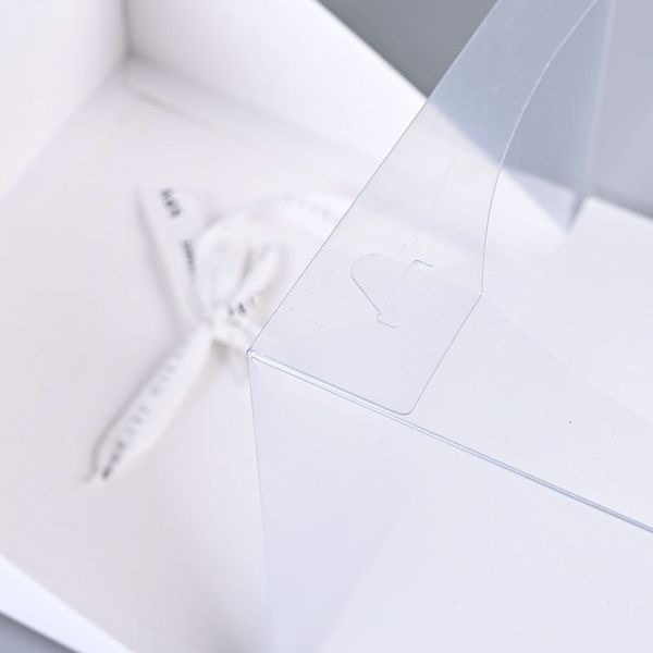 ◎2套入◎6/8吋雙開全透明塑料蛋糕盒(贈送絲帶)/慕斯蛋糕盒/手提生日蛋糕盒-細節圖2