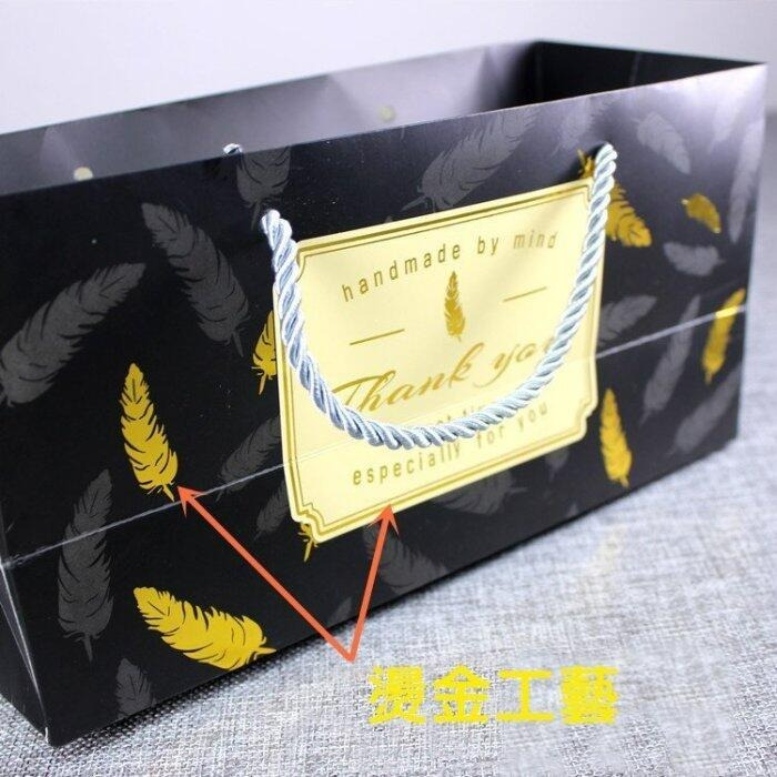 高檔燙金月餅盒專用紙袋/蛋黃酥包裝盒提袋/綠豆糕牛軋糖包裝提袋/禮品袋-細節圖5